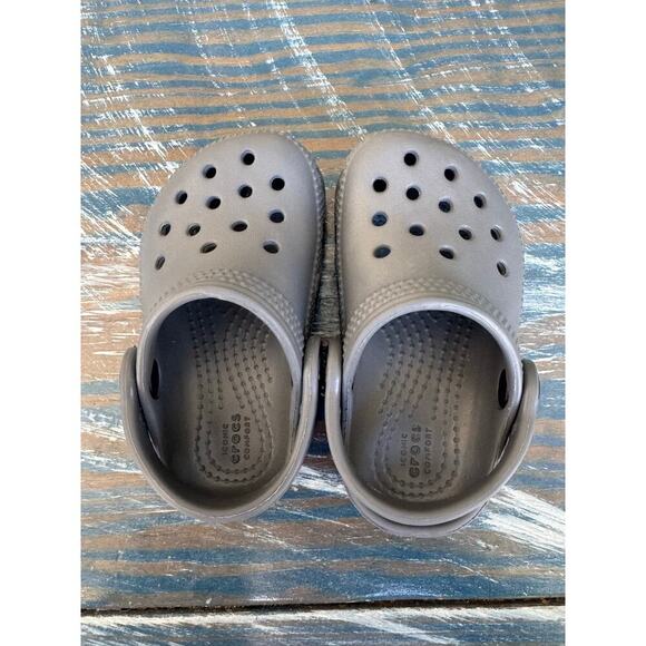Crocs, Gray,  Kids/Toddler shoes, size 5 - Picture 5 of 6